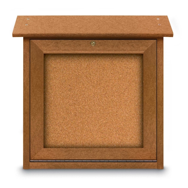 Outdoor Enclosed Combo Board, 48"x36", Black Frame/Burgundy & Pearl
